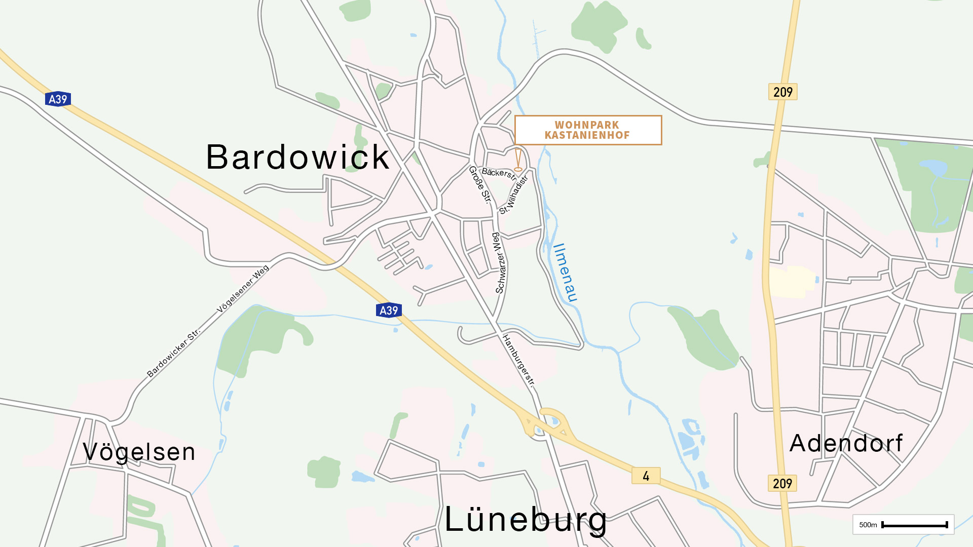 Karte Bardowick